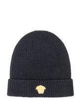 Versace Kids Wool Beanie with Gold Medusa Logo - Collezione Happy Birthday | Lidia Shopping