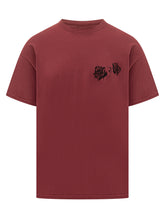 Willy Chavarria Burgundy T-Shirt with Rose Print - Black Friday – ENG | Lidia Shopping