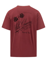 Willy Chavarria Burgundy T-Shirt with Rose Print - Black Friday – ENG | Lidia Shopping