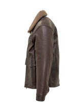 Dfour Brown Leather Jacket with Shearling Collar - Collezione Happy Birthday | Lidia Shopping