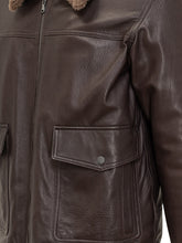 Dfour Brown Leather Jacket with Shearling Collar - Collezione Happy Birthday | Lidia Shopping