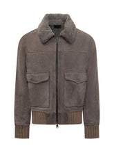 Giocasta Suede Shearling Jacket with Shearling Collar - Collezione Happy Birthday | Lidia Shopping