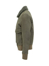 Dfour Green Suede Shearling Jacket with Shearling Collar - Collezione Happy Birthday | Lidia Shopping