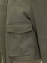 Dfour Green Suede Shearling Jacket with Shearling Collar - Collezione Happy Birthday | Lidia Shopping