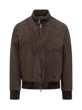 Dfour Brown Suede Jacket with High Collar - Collezione Happy Birthday | Lidia Shopping