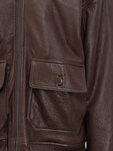 Dfour Brown Leather Jacket with Shearling Collar and Flap Pockets - Collezione Happy Birthday | Lidia Shopping