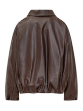 Giocasta Giacca in Pelle Marrone - Abbigliamento Donna | Lidia Shopping