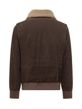 DFOUR - Dfour Giacca in Montone Scamosciato con Collo Shearling - Marrone | Lidia Shopping ® | Official Website