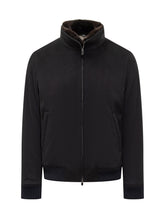 Esterno Blue Cashmere Jacket with Shearling Lining - Collezione Happy Birthday | Lidia Shopping