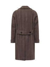 Esterno Brown Double-Breasted Wool Coat - Collezione Happy Birthday | Lidia Shopping