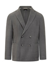 Boss Double-Breasted Jacket in Grey Fabric - Boss | Lidia Shopping