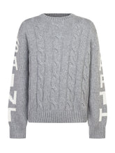 MC2 Saint Barth Grey Cable Knit Sweater with Logo - Black Friday – ENG | Lidia Shopping