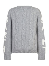 MC2 Saint Barth Grey Cable Knit Sweater with Logo - Black Friday – ENG | Lidia Shopping