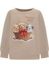 Felpa Beige con Cuccioli MC2 Saint Barth - Abbigliamento Bambini | Lidia Shopping