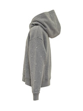 Felpa Grigia con Cappuccio e Perline MC2 Saint Barth - Abbigliamento Bambini | Lidia Shopping