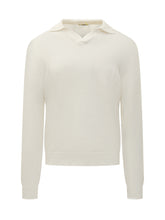 Saint Barth Wool Sweater with Collar White - Collezione Happy Birthday | Lidia Shopping