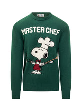 Saint Barth Green Snoopy Master Chef Sweater - Collezione Happy Birthday | Lidia Shopping