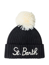 Black Pom-Pom Hat MC2 Saint Barth Kids - Collezione Happy Birthday | Lidia Shopping