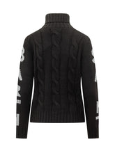 MC2 Saint Barth Black Wool Turtleneck with Cable Knit - Collezione Happy Birthday | Lidia Shopping
