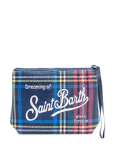 MC2 Saint Barth Aline W Tartan Fabric Pouch - Collezione Happy Birthday | Lidia Shopping