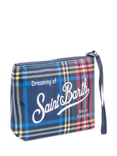 MC2 Saint Barth Aline W Tartan Fabric Pouch - Collezione Happy Birthday | Lidia Shopping