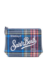 MC2 Saint Barth Aline W Tartan Fabric Pouch - Collezione Happy Birthday | Lidia Shopping