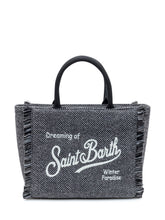 Grey Tweed Bag Dreaming Of Saint Barth - Mc2 Saint Barth | Lidia Shopping