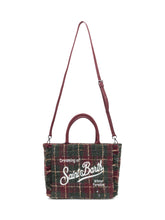 Bordeaux and Green Check Bag Saint Barth - Mc2 Saint Barth | Lidia Shopping