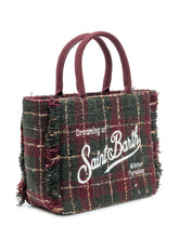 Bordeaux and Green Check Bag Saint Barth - Mc2 Saint Barth | Lidia Shopping