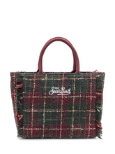 Bordeaux and Green Check Bag Saint Barth - Mc2 Saint Barth | Lidia Shopping