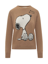 MC2 Saint Barth Brown Sweater with Snoopy - Collezione Happy Birthday | Lidia Shopping