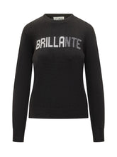 St. Barth Black Sweater with Brillante Writing - Collezione Happy Birthday | Lidia Shopping