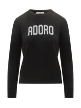 MC2 Saint Barth Black Sweater with Adoro Print - Collezione Happy Birthday | Lidia Shopping