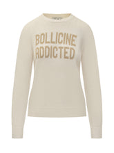 St. Barth White Sweater with Bollicine Addicted Writing - Collezione Happy Birthday | Lidia Shopping
