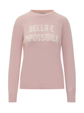 St. Barth Pink Sweater with Bella e Impossibile Writing - Collezione Happy Birthday | Lidia Shopping