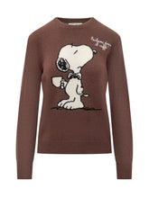 MC2 Saint Barth Brown Sweater with Snoopy - Collezione Happy Birthday | Lidia Shopping