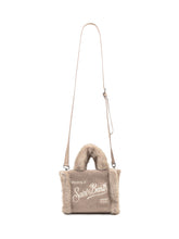 Beige Knit Bag with Faux Fur Saint Barth - Mc2 Saint Barth | Lidia Shopping