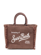 Borsa in Velluto a Coste Marrone Saint Barth - Borse A Mano Donna | Lidia Shopping