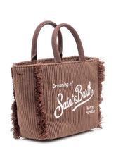 Borsa in Velluto a Coste Marrone Saint Barth - Borse A Mano Donna | Lidia Shopping