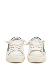 Golden Goose Kids White May Sneaker with Green Star - Collezione Happy Birthday | Lidia Shopping