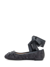 Twin-Set Black Ballet Flats with Crystals and Ribbon - Collezione Happy Birthday | Lidia Shopping