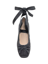 Twin-Set Black Ballet Flats with Crystals and Ribbon - Collezione Happy Birthday | Lidia Shopping