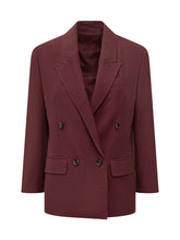 Marella Co-Design Fluid Double-Breasted Bordeaux Blazer - Collezione Happy Birthday | Lidia Shopping