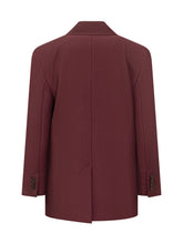 Marella Co-Design Fluid Double-Breasted Bordeaux Blazer - Collezione Happy Birthday | Lidia Shopping