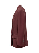 Marella Co-Design Fluid Double-Breasted Bordeaux Blazer - Collezione Happy Birthday | Lidia Shopping