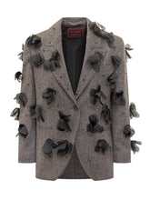 Marella Codesign Grey Jacket with Floral Applications - Collezione Happy Birthday | Lidia Shopping