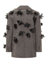 Marella Codesign Grey Jacket with Floral Applications - Collezione Happy Birthday | Lidia Shopping