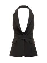 Marella Co-Design Black Halter Neck Vest with Belt - Collezione Happy Birthday | Lidia Shopping