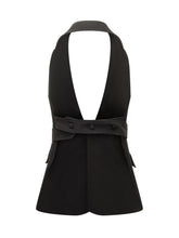 Marella Co-Design Black Halter Neck Vest with Belt - Collezione Happy Birthday | Lidia Shopping