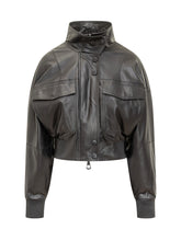 Marella Codesign Black Leather Jacket with Buttons - Collezione Happy Birthday | Lidia Shopping